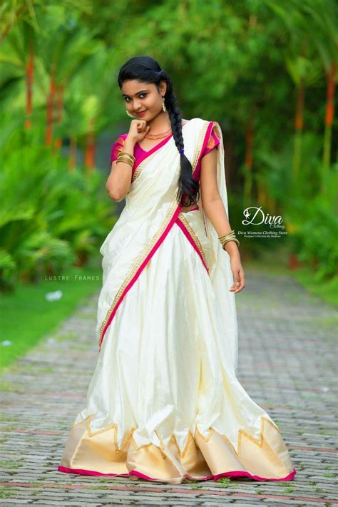 Looks Saved By Sriram Half Saree Designs Half Saree Lehenga Kerala