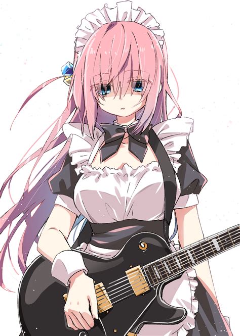 The Pink Haired Maid With A Guitar Original R Awwnime