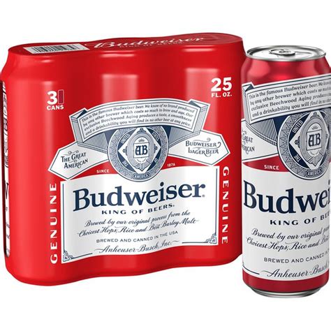 Budweiser Beer Cans 25 Fl Oz Instacart