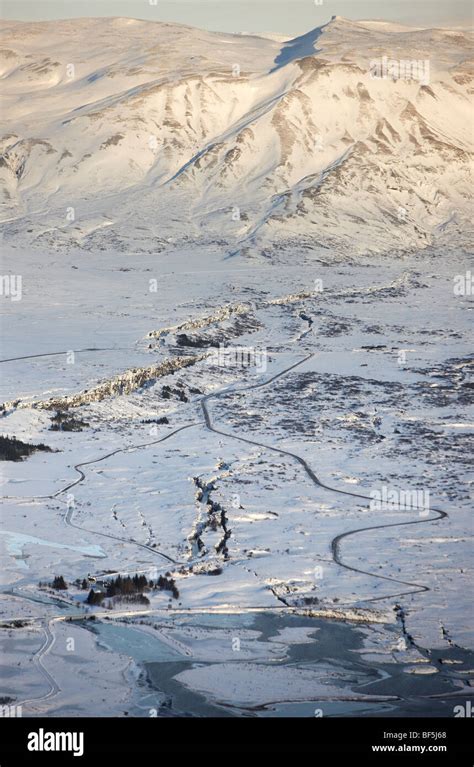 Mid Atlantic Ridge Almannagja Fault Thingvellir Hi Res Stock