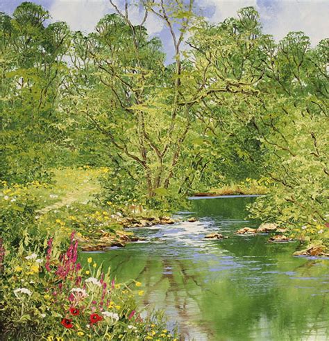 Terry Evans Original Oil Painting On Panel Spring Reflections