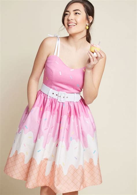 Ice Cream Dress Modcloth Com Quirky Dress Fit And Flare Dress Mod