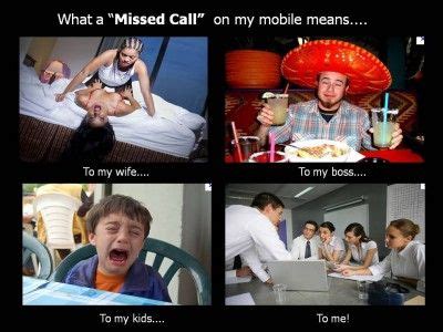 The iphone offers a variety of different options to handle missed calls. What a missed call on a mobile phone really means..... | Funny pictures, Jokes, Funny
