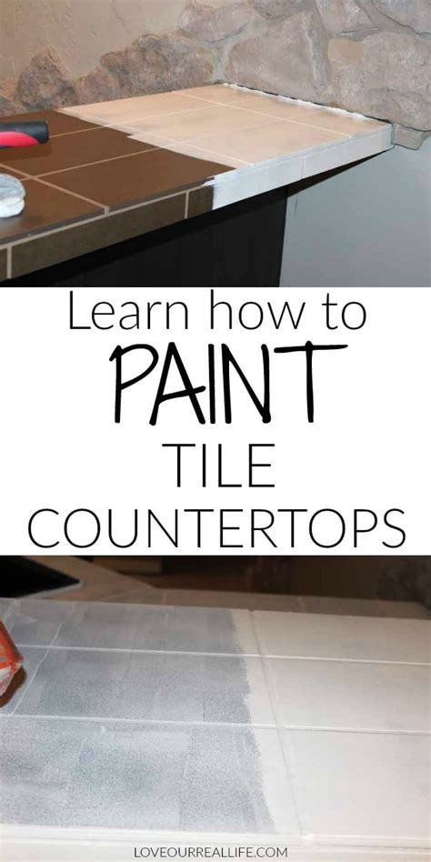 Can you paint the tiles in your bathroom and how do you that? How to Paint Tile Countertops / Before and After ⋆ Love ...