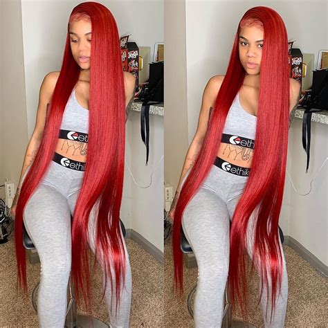 Straight Red Hair Straight Lace Front Wigs Straight Human Hair Red