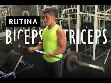 RUTINA DE BICEPS Y TRICEPS - PARA GANAR MASA MUSCULAR - YouTube