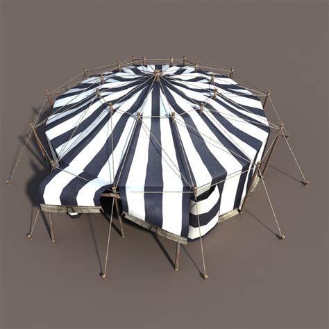 Free 3d models obj with texture. circus tent obj