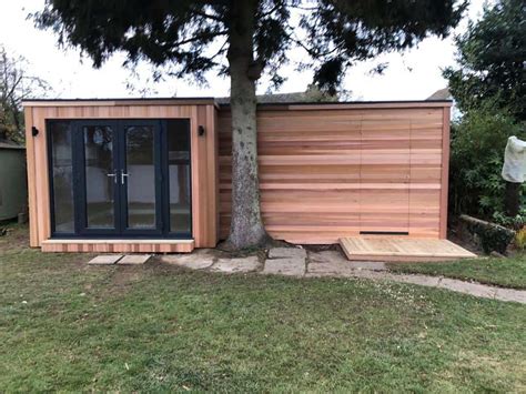 A large garden room can open up the uses off a small garden rather than dwarfing it. Garden Office With Storage - Cube Room 7m x 3m - Modern ...