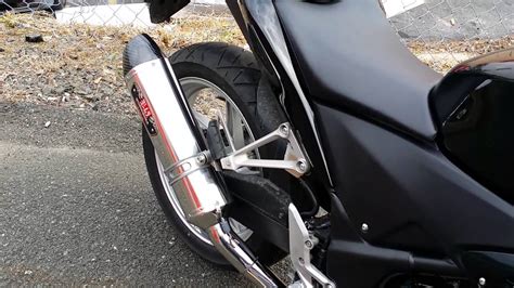Trapezoid shape muffler sleeve to maximize exhaust flow volume. Yoshimura r77 slip on installed without silencer - YouTube