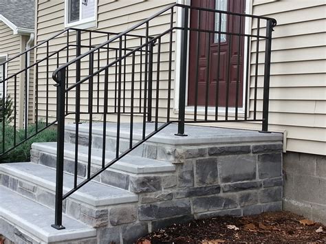 Front Porch Outdoor Handrails For Concrete Steps Stairs And Railing