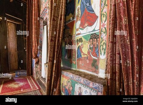 Religious Murals Decorating The Wall Of An Ethiopian Orthodox Monastery