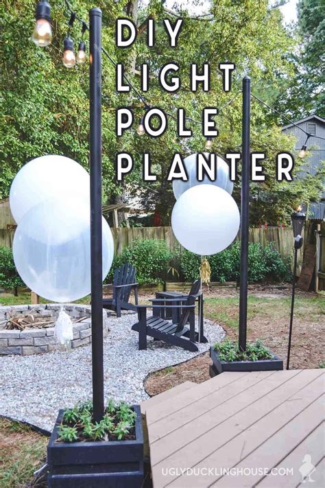 Diy Outdoor Light Pole Planters • Free Plans • Ugly Duckling House