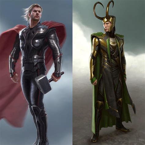 Early Thor And Loki Concept Art Revealed By Marvel Chrishemsworth