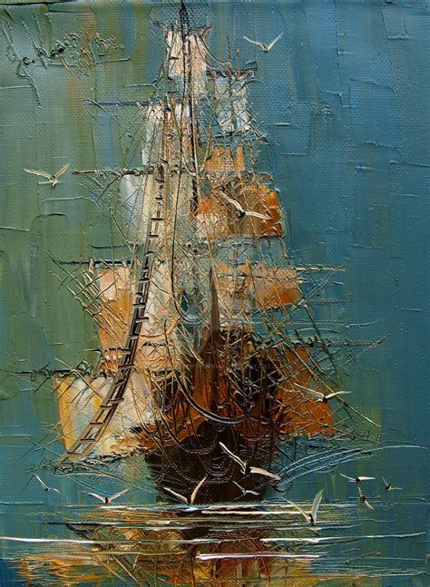 332 By Studiounderthemoon On Deviantart Abstract Art Painting Ship