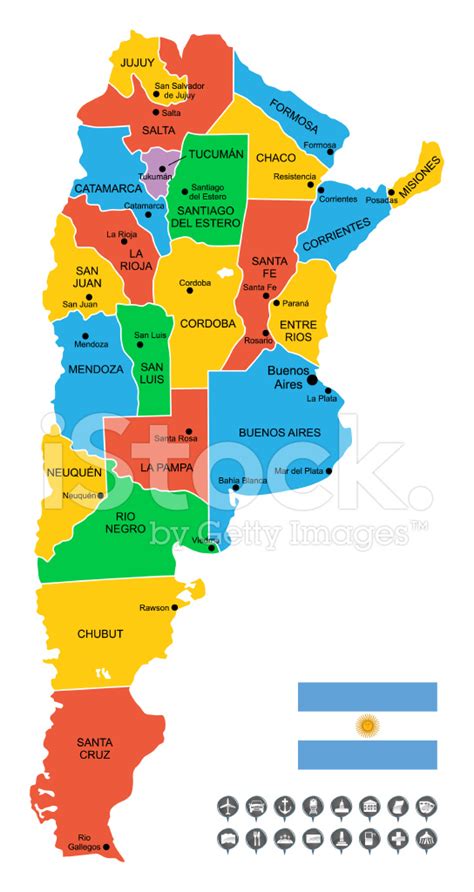 Detailed Vector Map Of Argentina Stock Photo | Royalty-Free | FreeImages