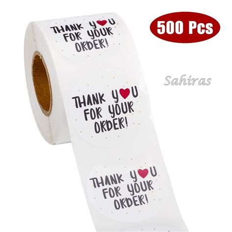 Jual 1 Roll 500 Pcs Stiker Label Stiker Packing Tulisan Thank You For