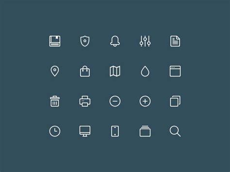 Get The Free Line Icons Set Vol 1 As Free Download Freebiefy