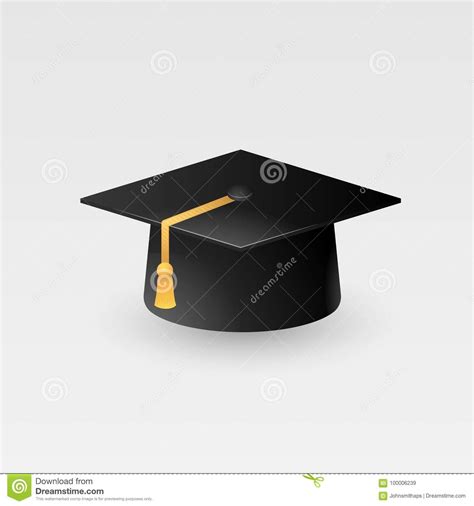 Graduation Cap Vector Isolated On White Background Graduation Hat With