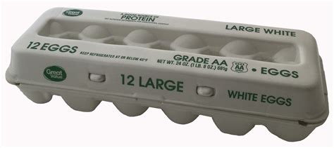 Great Value Large White Grade Aa Eggs 12 Count
