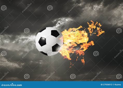 Flaming Soccer Ball Stock Photo Image Of Dramatic Sports 27926012