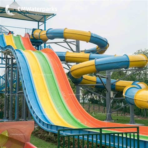 New Design Hill Fiberglass Water Park Water Slide Pool Slides China