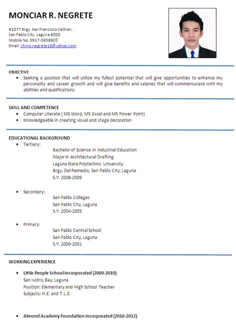 Resume examples & samples for every job. Welcome to KiKi`s blog: Sample Resume format examples