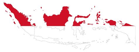 Indonesia Map Flag with Stroke clipart. Free download transparent .PNG
