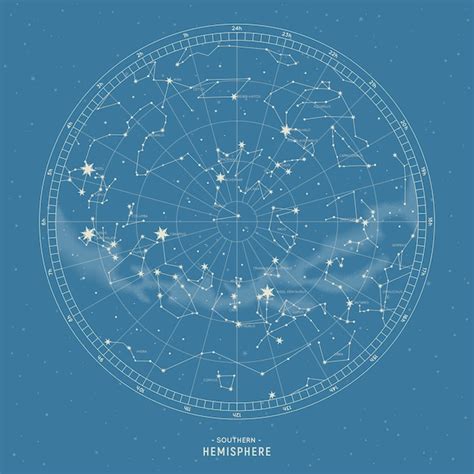 Southern Hemisphere Star Map