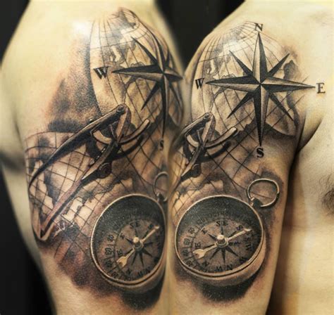 28 Compass Tattoos With The Maritime Meanings Tattooswin Compass Tattoo Design Compass