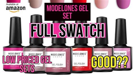 Low Priced Gel Sets Amazon Modelones Nude Pink Gel Collection Swatch