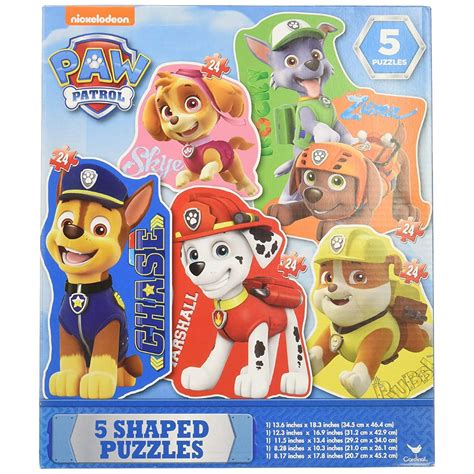 Paw Patrol 5 Puzzle Pack Clear Box Toys Caseys Toys