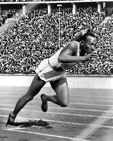 Jesse Owens Poster American Athletics Star Vintage Photo Etsy