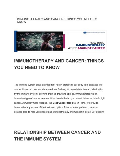 Ppt Immunotherapy And Cancer Things You Need To Know Powerpoint