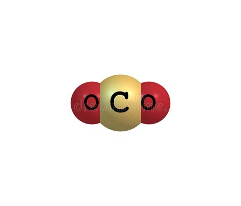 Carbon Dioxide Molecular Structure Isolated On White Stock Illustration