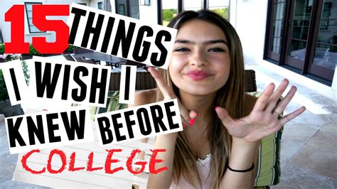 15 Things I Wish I Knew Before College Freshman 15 Youtube