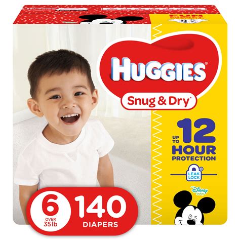 Huggies Snug And Dry Diapers Size 6 140 Count