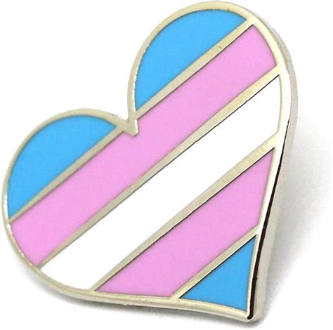 Compoco Transgender Pride Pin Flag Lgbtq Trans Heart Flag