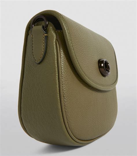 Coach Green Leather Willow Saddle Bag Harrods Uk