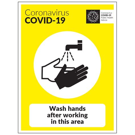 Wash your hands sign with this printable wash your hands sign and start informing people and remind employees that they should wash their hands after working, eating, using the restroom, etc. COVID-19 Wash Hands After Working In This Area Sign