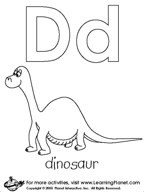 Letters Coloring Page  coloring letters d  All Kids Network