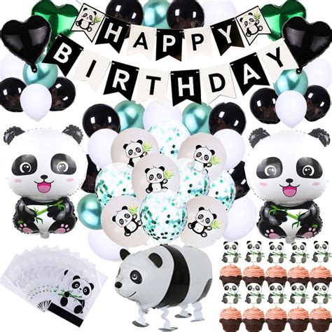 Buy 77pcs Cute Panda Party Supplies For Girls Panda Happy Birthday