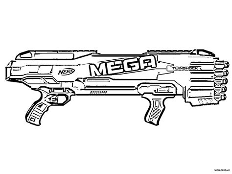Coloring Pages Nerf Gun