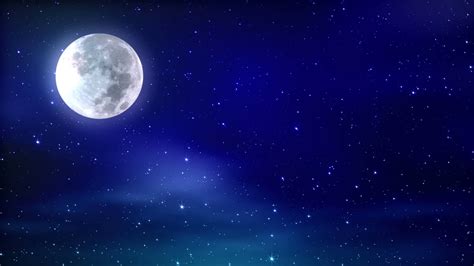 Moon And Blue Night Sky Youtube