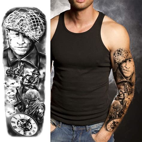 Buy Leoars War Style Sleeve Tattoos 4 Sheet Large Full Arm Sleeve