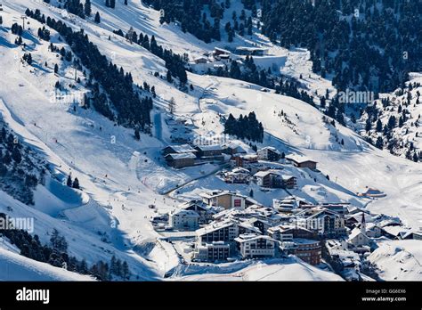 The Austrian Skiing Village Of Obergurgl Covered In Winter Snow At The