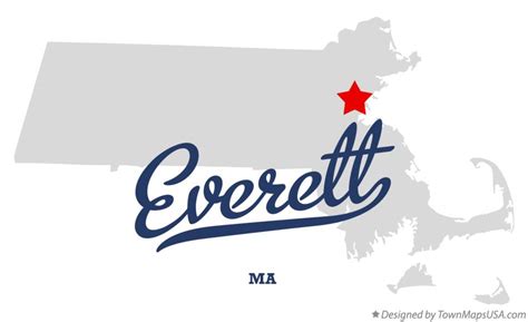 Map Of Everett Ma Massachusetts