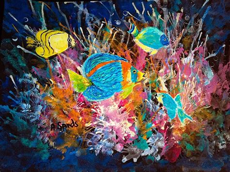 Underwater Sea Life Painting By Anne Sands