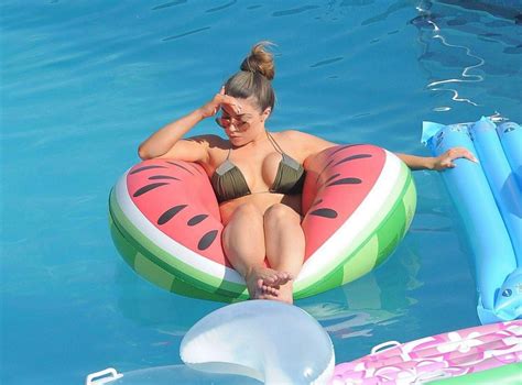 Abigail Clarke In Bikini At A Pool In Marbella Hawtcelebs