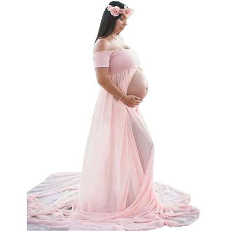 Buy Long Maternity Clothes Pregnancy Dress Photography Props Dresses For Photo