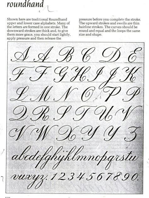 Old School Script Taught In The 20th Century Calligraphy Fonts
